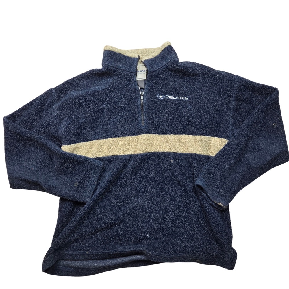 VTG Polaris Fleece Navy Blue Long Sleeve Shirt No Size Outdoor Winter Sports